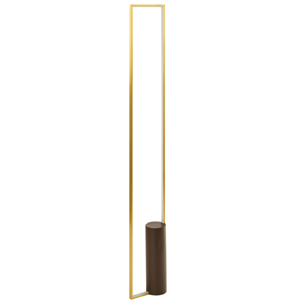 Beliani Led Floor Lamp Patricio Metal Gold