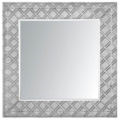 Beliani Wall Mirror EVETTES 80 cm 80 cm Metal Silver
