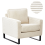 Beliani Armchair VIND Corduroy Light Beige 1