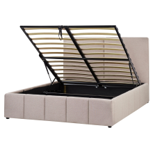 Ottoman Bed CASTELNAVET Fabric Taupe 160 x 200 cm (EU King Size)
