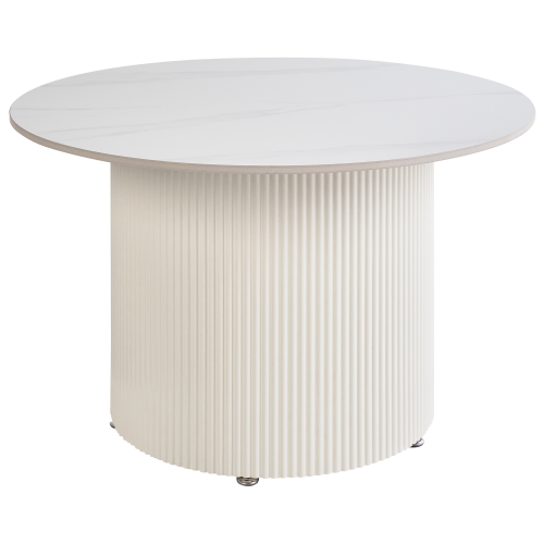 Beliani Coffee Table LEONA Ceramic Light Beige