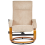 Beliani Massage Chair HERO with Footstool Fabric Beige 4