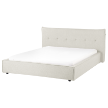 Waterbed Faux Linen LESTRE 160 x 200 cm (EU King Size) Off-White