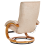 Beliani Massage Chair HERO with Footstool Fabric Beige 5