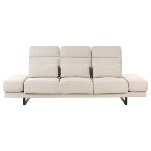 Beliani Sofa 3 Seater IKAST Fabric Light Beige