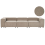 Beliani Modular Sofa 3 Seater ARDAL Corduroy Light Brown 1