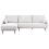 Beliani Corner Sofa 3 Seater VARDE Fabric Off-White Right Hand 1