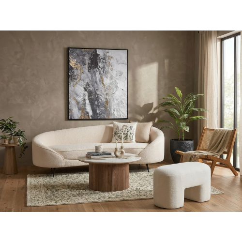 Beliani Sofa 2 Seater SAVAR Boucle Beige 1