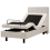 Beliani Adjustable Bed Fabric DUKE 80 x 200 cm (EU Small Single) Light Beige 1