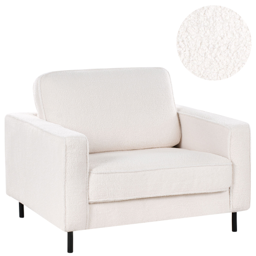 Beliani Armchair SAVALEN Boucle White