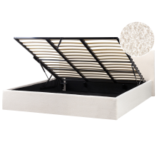 Ottoman Bed ORBEY Boucle Off-White 180 x 200 cm (EU Super King)