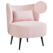 Armchair OTSBY Boucle Pastel Pink
