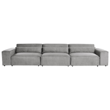 Modular Sofa 3 Seater HELLNAR Fabric Grey