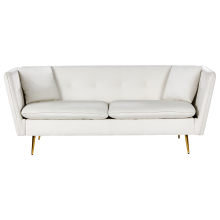 Sofa 3 Seater FREDERICA Velvet Off-White