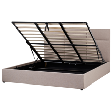 Ottoman Bed LAGORD Fabric Taupe 180 x 200 cm (EU Super King)