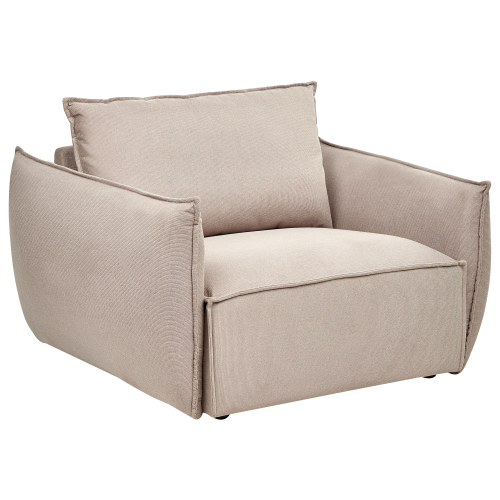 Beliani Armchair KUNES Fabric Taupe