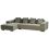 Beliani Corner Sofa LUNGO Corduroy Green Right Hand 5