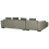 Beliani Corner Sofa LUNGO Corduroy Green Right Hand 6