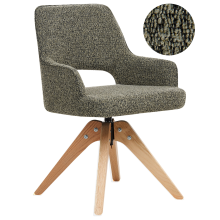 Dining Chair Swivel MORAVIA Boucle Green