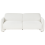 Beliani Sofa 3 Seater SALAND Fabric White 1