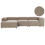 Beliani Modular Corner Sofa 4 Seater ARDAL Corduroy Light Brown Right Hand 1