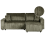 Beliani Corner Sofa Bed ABACKA with Storage Corduroy Green Left Hand 1