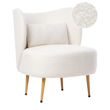 Armchair OTSBY II with Cushion Boucle Off-White