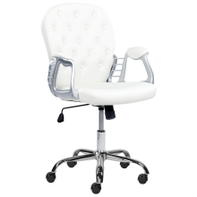 Office Chair PRINCESS Faux Leather White