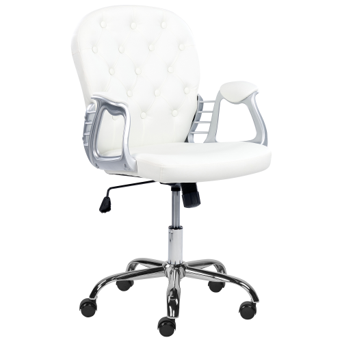 Beliani Office Chair PRINCESS Faux Leather White