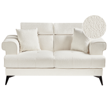 Sofa 2 Seater SKIVE Boucle White