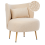 Beliani Armchair OTSBY II with Cushion Boucle Beige 1