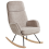 Beliani Rocking Chair KVELIA Fabric Taupe 1