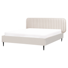 Bed Velvet BRIN 160 x 200 cm (EU King Size) Beige