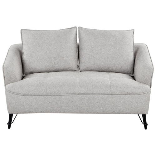 Beliani Sofa 2 Seater HOBRO Fabric Light Grey