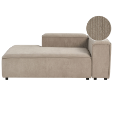 Right-Hand Chaise Longue ARDAL Corduroy Light Brown