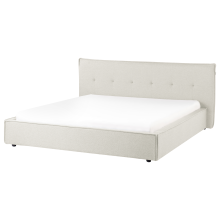 Waterbed Faux Linen LESTRE 180 x 200 cm (EU Super King) Off-White