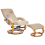 Beliani Massage Chair HERO with Footstool Fabric Beige 1