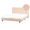 Beliani Bed Boucle ALBI 140 x 200 cm (EU Double) Beige 1