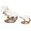 Beliani Massage Chair FORCE with Footstool Swivel Faux Leather White 1