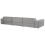 Beliani Modular Corner Sofa 4 Seater HELLNAR Right Hand Grey Fabric with Ottoman 5