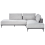 Beliani Corner Sofa 3 Seater MYKEN Fabric Light Grey Left Hand 1