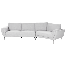 Sofa 3 Seater KANSSELI Fabric Light Grey