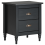Beliani 2 Drawer Bedside Table SHILLINGTON Pine Wood Black 1