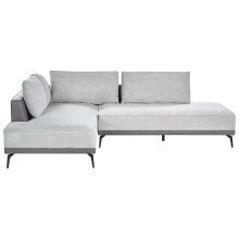 Corner Sofa 3 Seater MYKEN Fabric Light Grey Right Hand