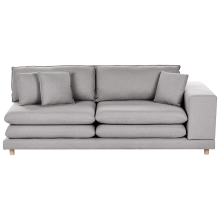 Sofa 2 Seater HEDEN Fabric Grey with Cushion