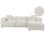 Beliani Corner Sofa 3 Seater DOLVA Boucle Off-White Left Hand 1