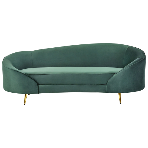 Beliani Sofa 2 Seater SAVAR Velvet Emerald Green