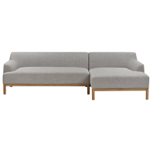 Corner Sofa 3 Seater SOSJO Fabric Light Grey Left Hand
