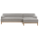 Beliani Corner Sofa 3 Seater SOSJO Fabric Light Grey Left Hand 1