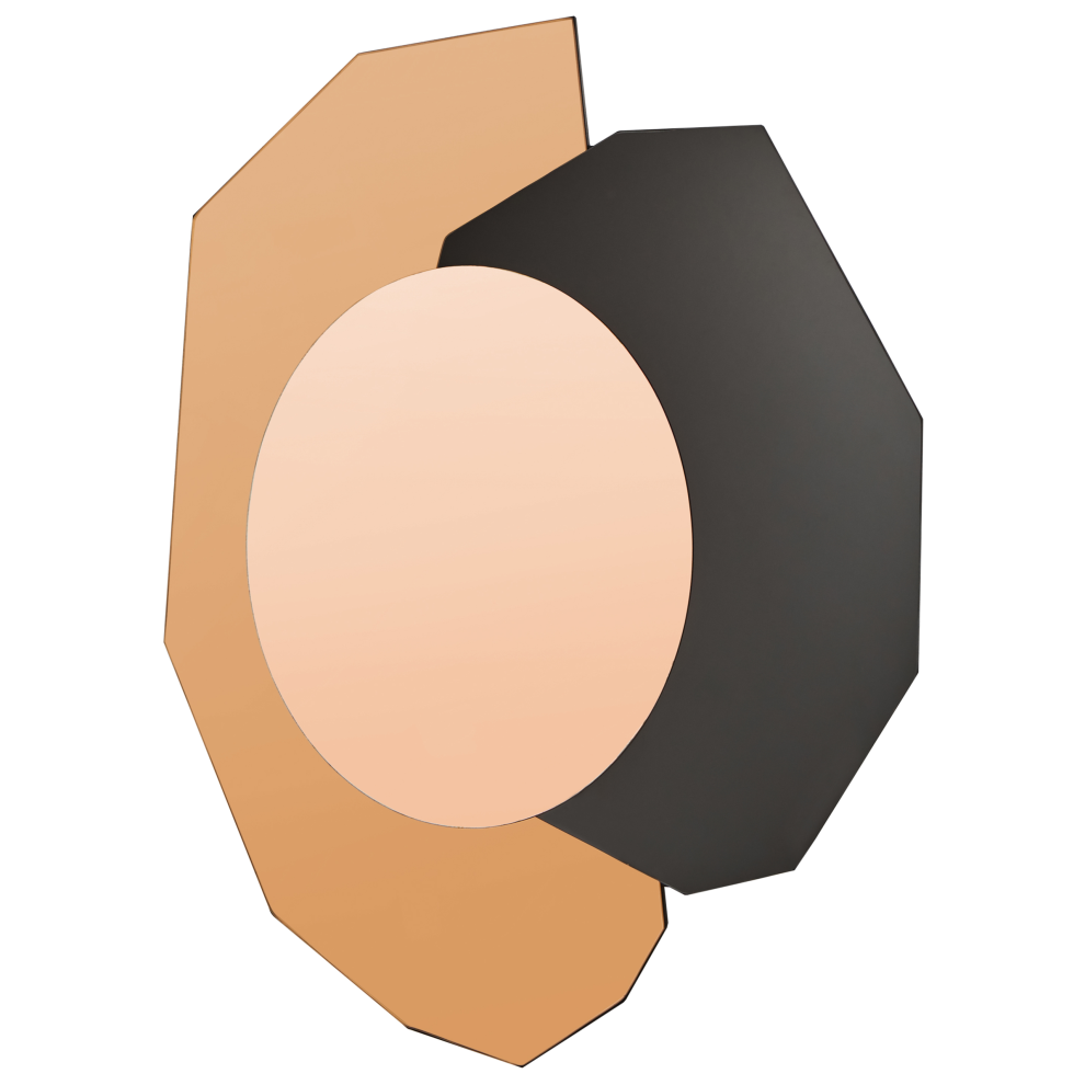 Beliani Wall Mirror Troyon 62 Cm 80 Cm Rose Gold